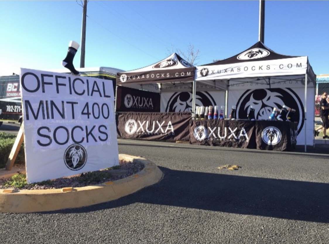 cole striler selling xuxa socks at the mint 400 in las vegas